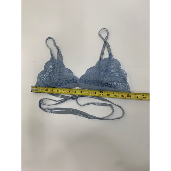 Baby Blue Lace Wrap Around Bralette Size Extra Large - Picture 6 of 9